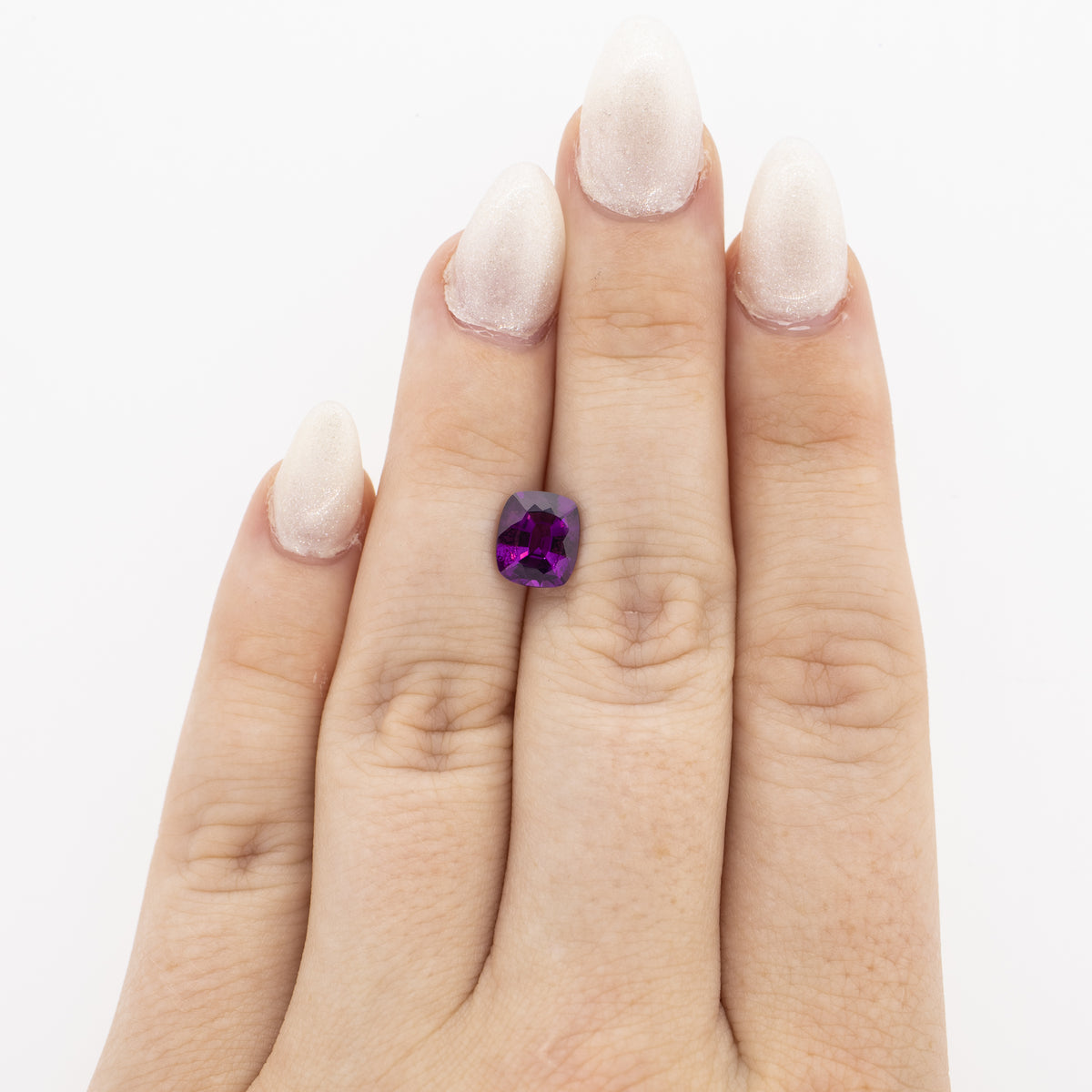 2.26ct Cushion Cut Purple Garnet