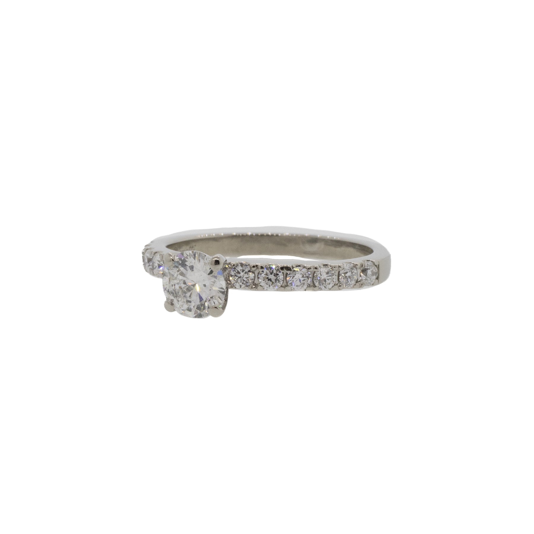 Accented Round Brilliant Cut Diamond Ring