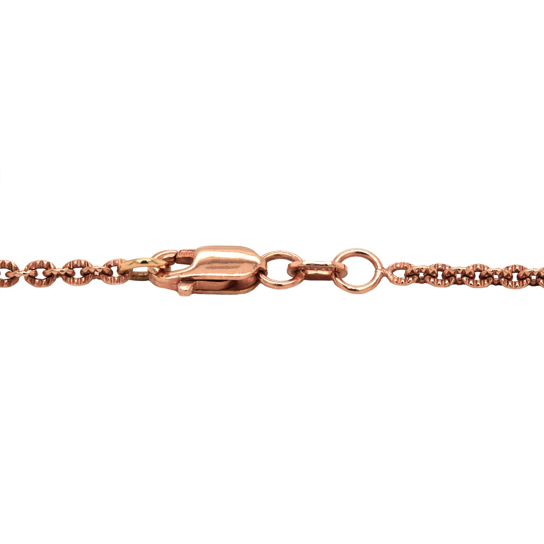 Fancy Ridged Rose Gold Cable Chain