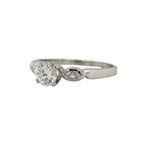 Classic Platinum Three Stone Engagement Ring