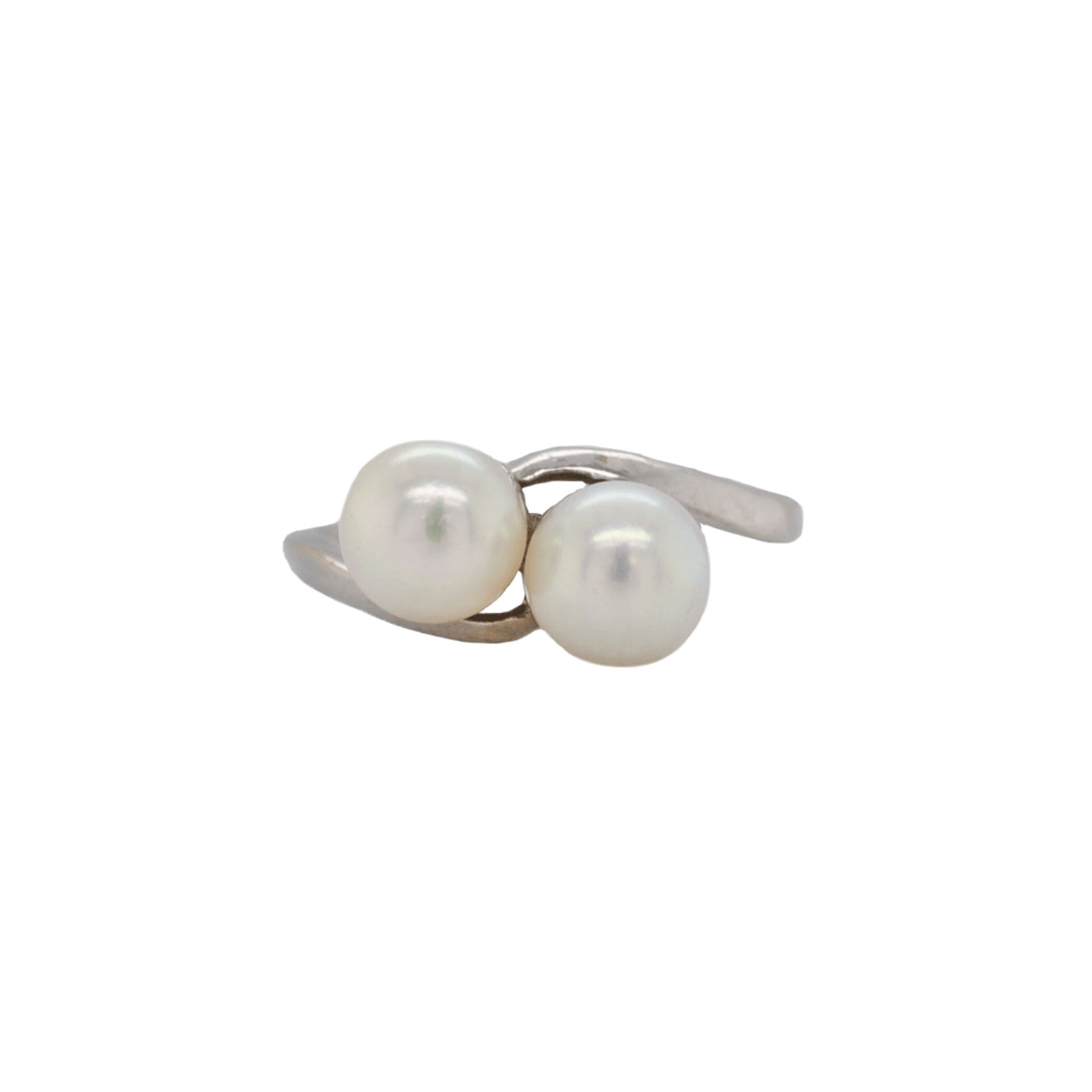 Freshwater Cultured Pearl Toi et Moi Bypass Ring