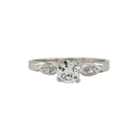Classic Platinum Three Stone Engagement Ring