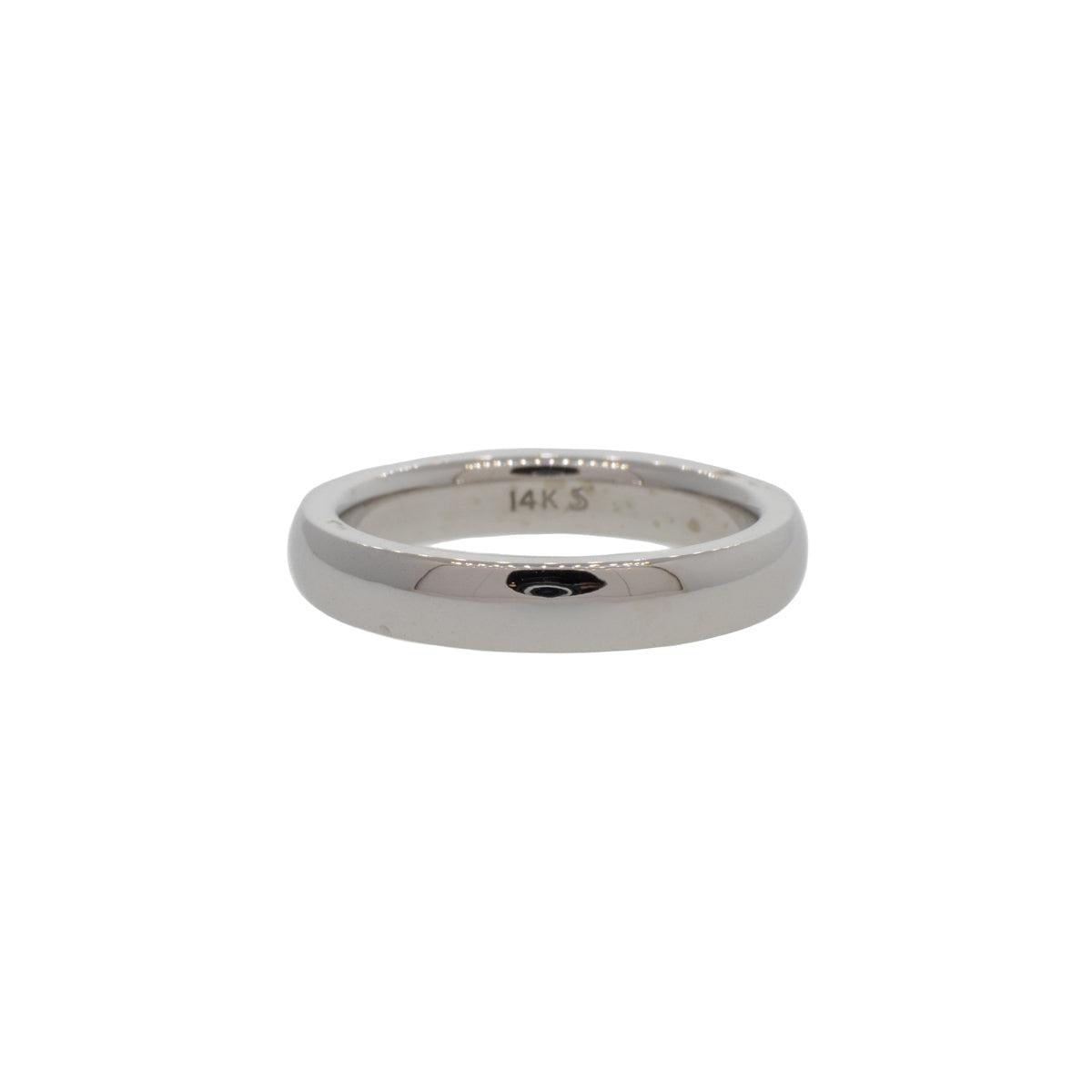 Heavy Comfort Fit White Gold Band