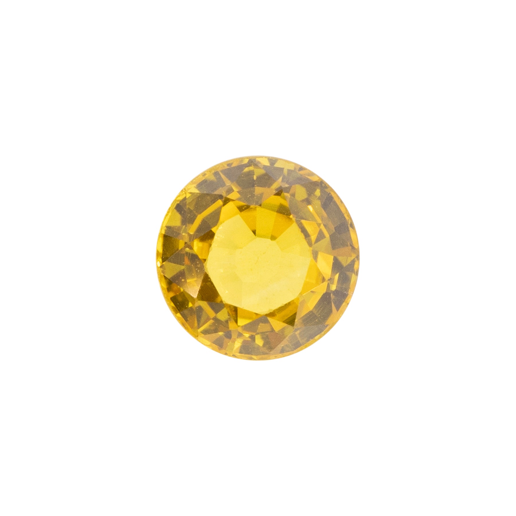 0.74ct Round Cut Natural Yellow Sapphire