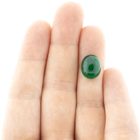 5.95ct Deep Green Cabochon Emerald