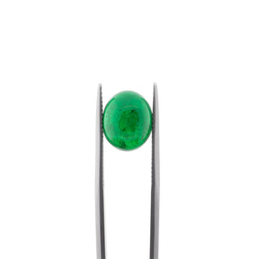 5.95ct Deep Green Cabochon Emerald