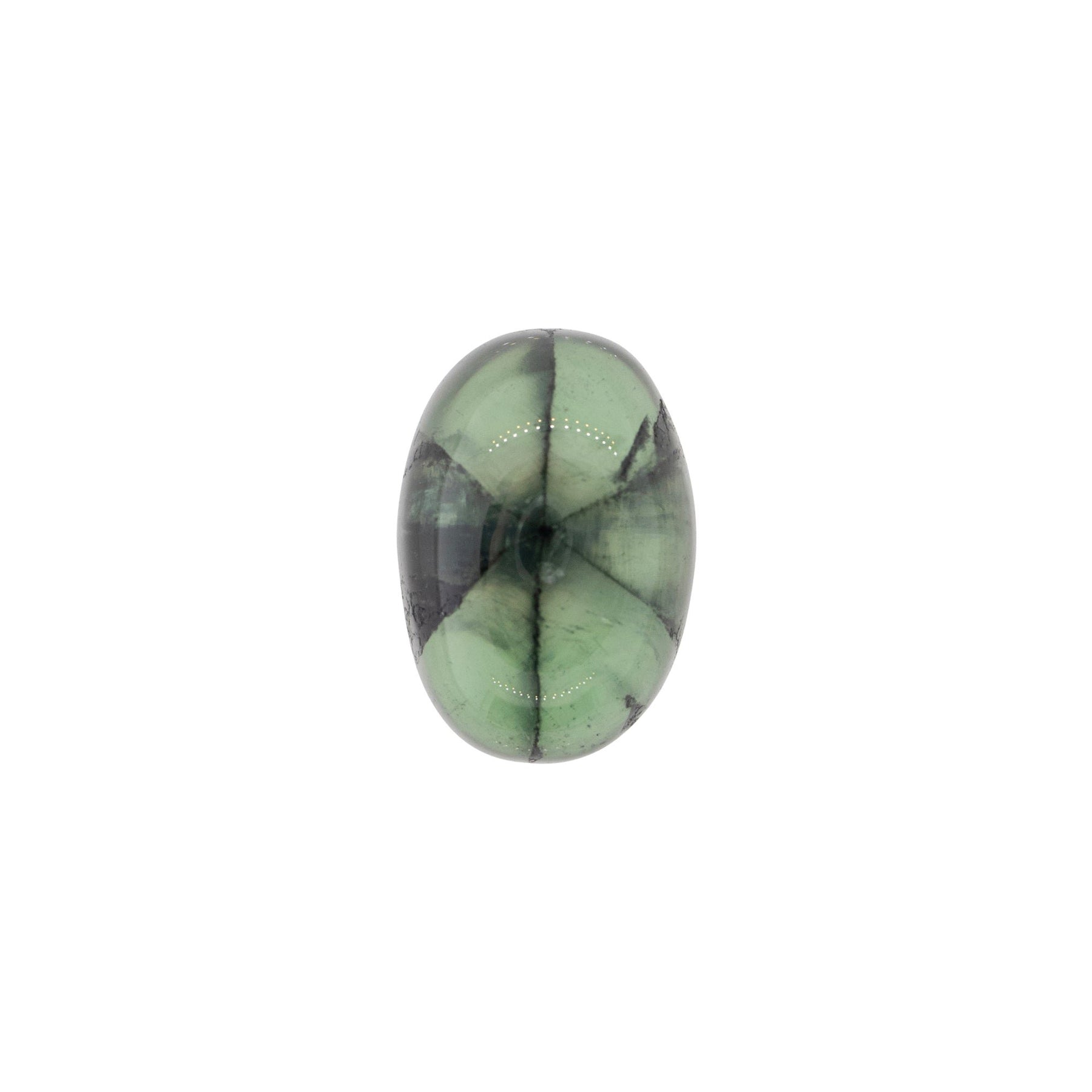 3.94ct Oval Cabochon Natural Trapiche Emerald