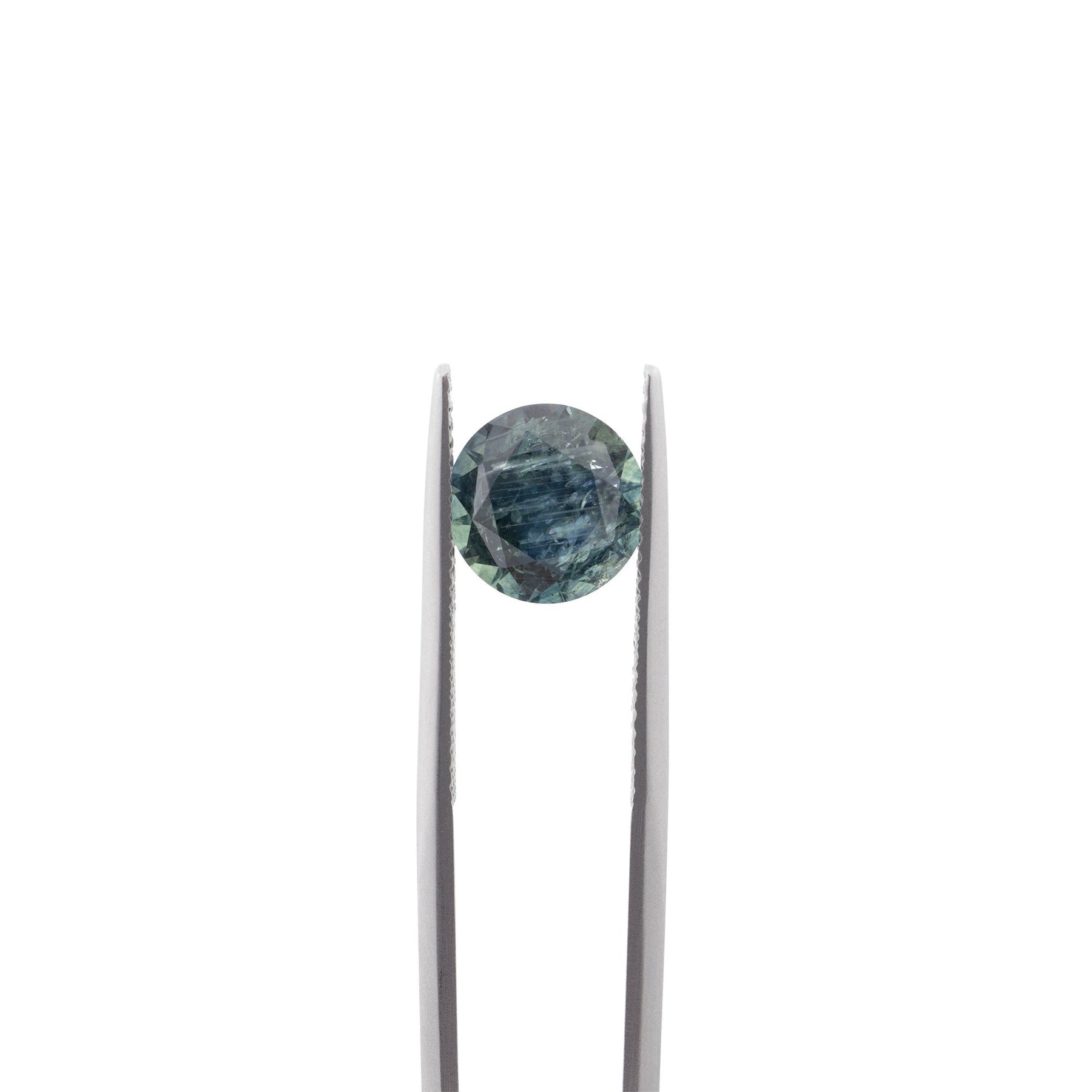 3.96ct Round Blue-Green Montana Sapphire