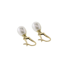 Teardrop Freshwater Pearl Accented Earrings