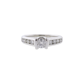 Tension Set Natural Round Brilliant Cut Diamond Ring