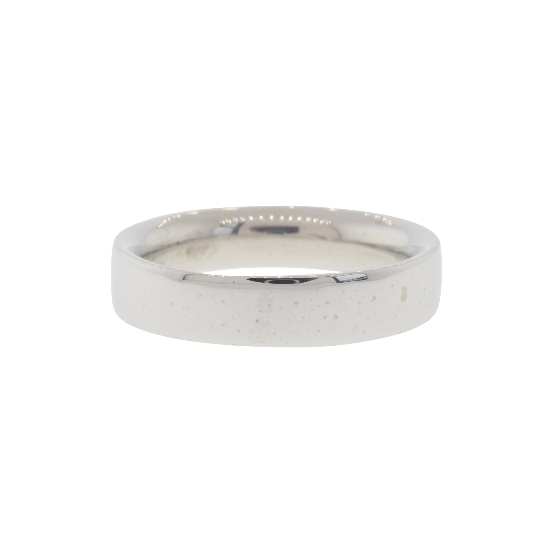 White Gold Comfort Fit Flat Band