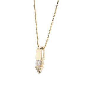 Abstract Arrow Diamond Pendant Necklace