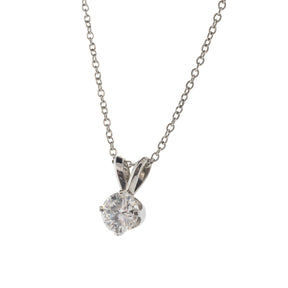 Classic Round Brilliant Diamond Pendant Necklace