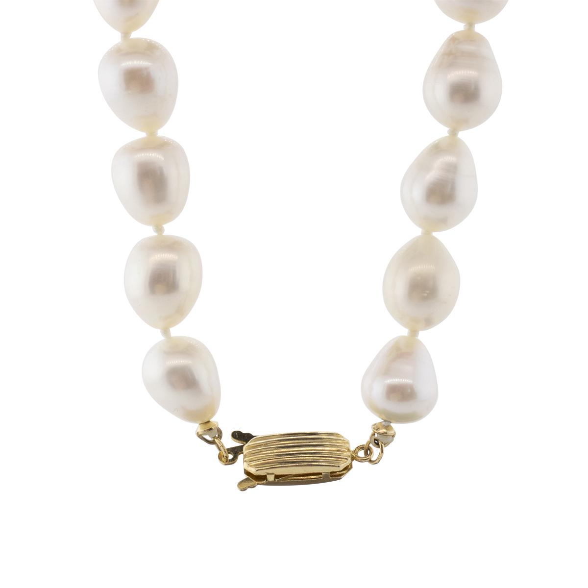 20-Inch Freshwater Pearl Necklace with 14k White Gold Clasp