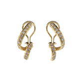 14K Yellow Gold Corkscrew Diamond Earrings