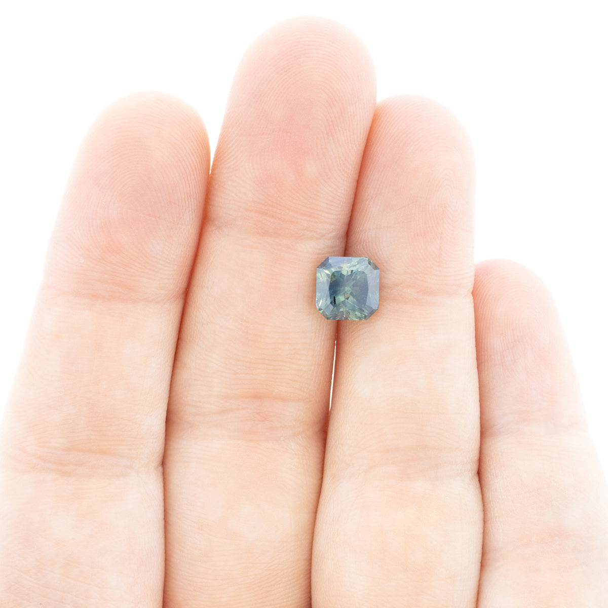 2.22ct Radiant Cut Teal Nigerian Sapphire