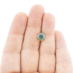 2.15ct Round Cut Opalescent Green Madagascar Sapphire