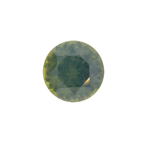 2.15ct Round Cut Opalescent Green Madagascar Sapphire