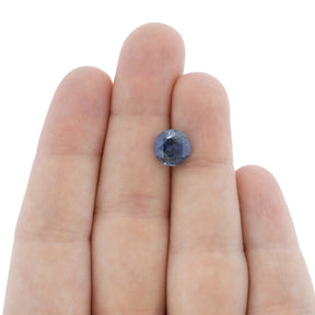 2.73ct Round Cut Grey / Blue African Sapphire