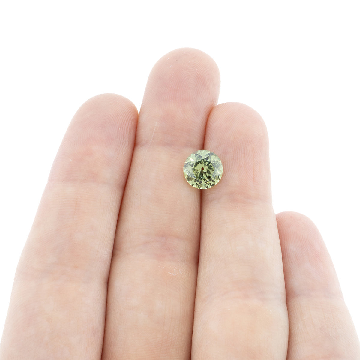 2.12ct Round Yellow / Green Montana Sapphire