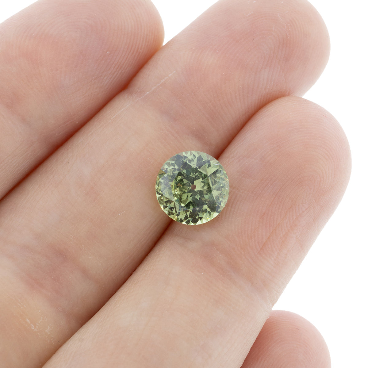 2.12ct Round Yellow / Green Montana Sapphire