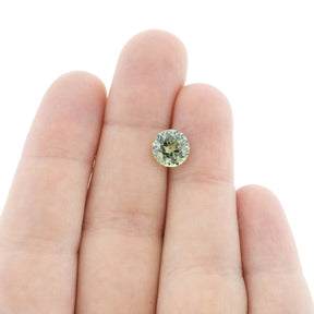 2.15ct Round Cut Yellow / Green Montana Sapphire