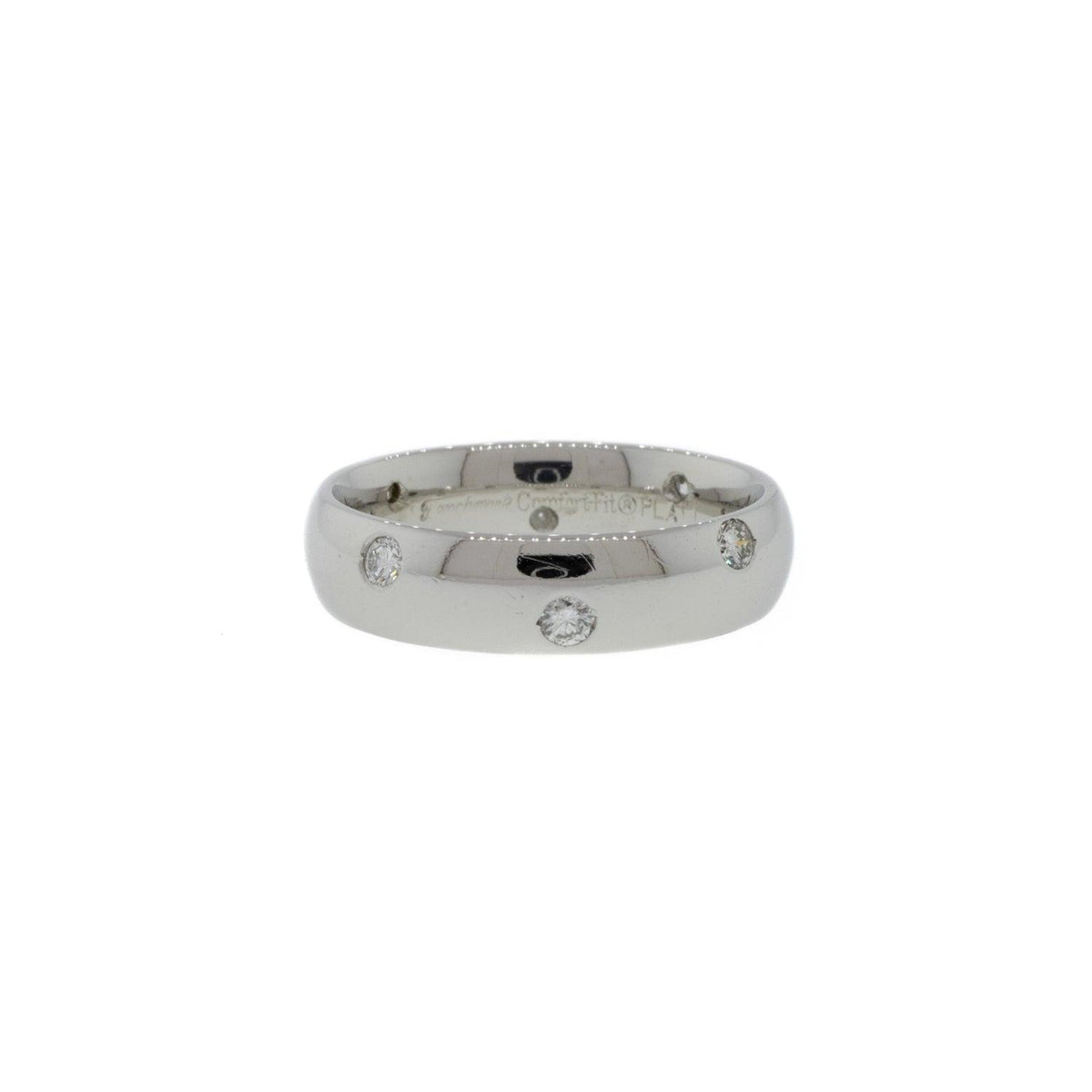 Platinum Flush-Set Diamond Band