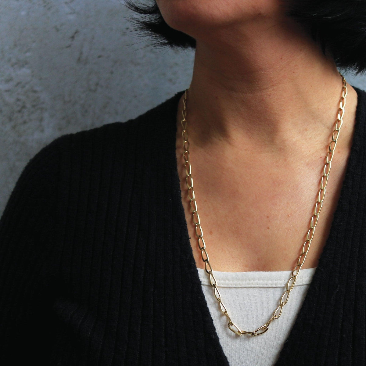 Yellow Gold Twisted Cable Link Chain
