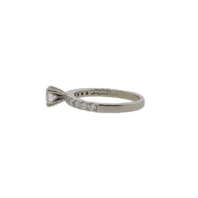 Accented Round Brilliant Cut Diamond Ring