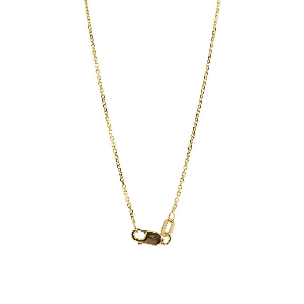14K Yellow Gold Converted Amethyst & Seed Pearl Pendant With Cable Chain