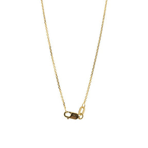 14K Yellow Gold Converted Amethyst & Seed Pearl Pendant With Cable Chain