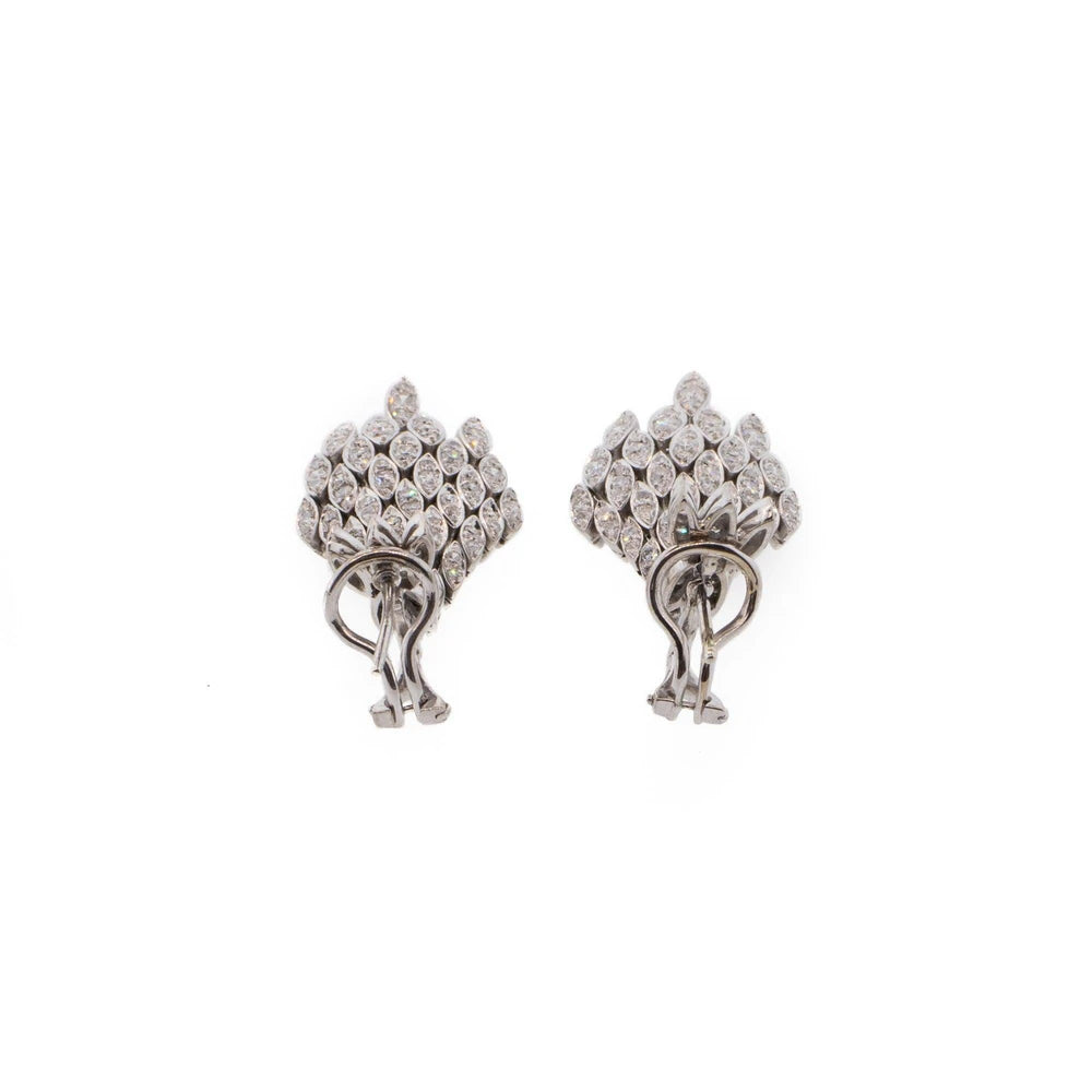 Art Deco Diamond Waterfall Dangle Earrings