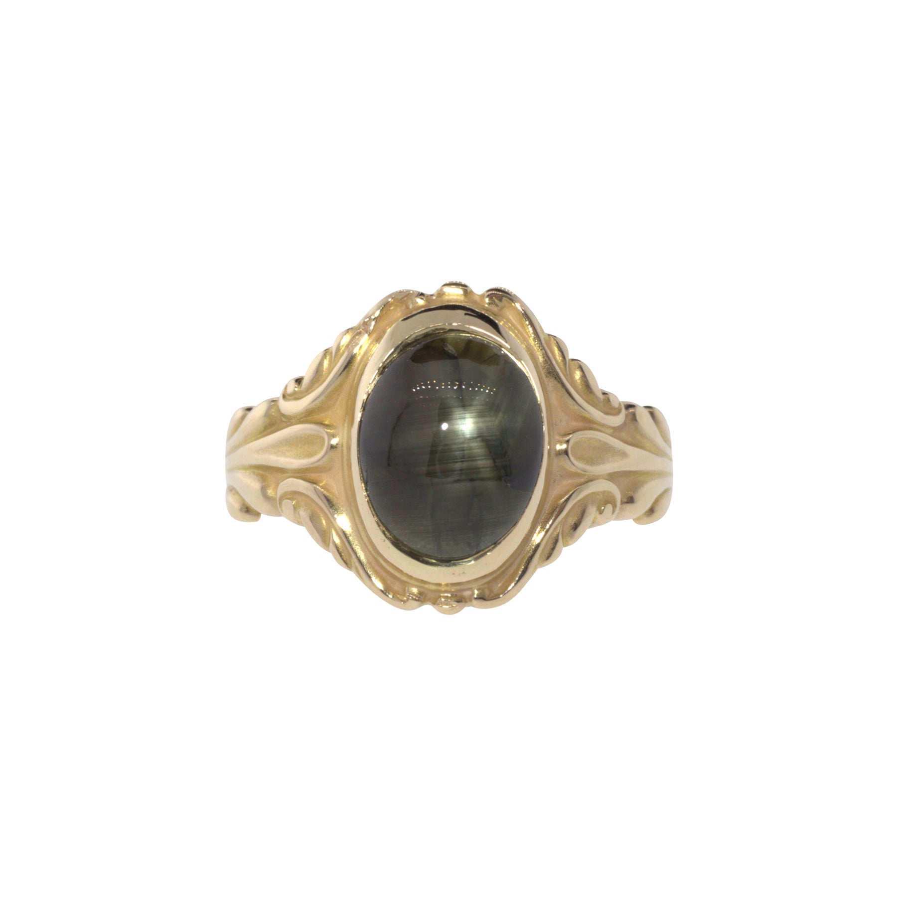 Vintage Black Star Sapphire Ring