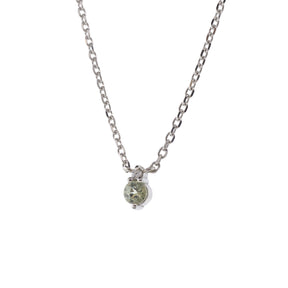 Delicate Prasiolite & Diamond Necklace