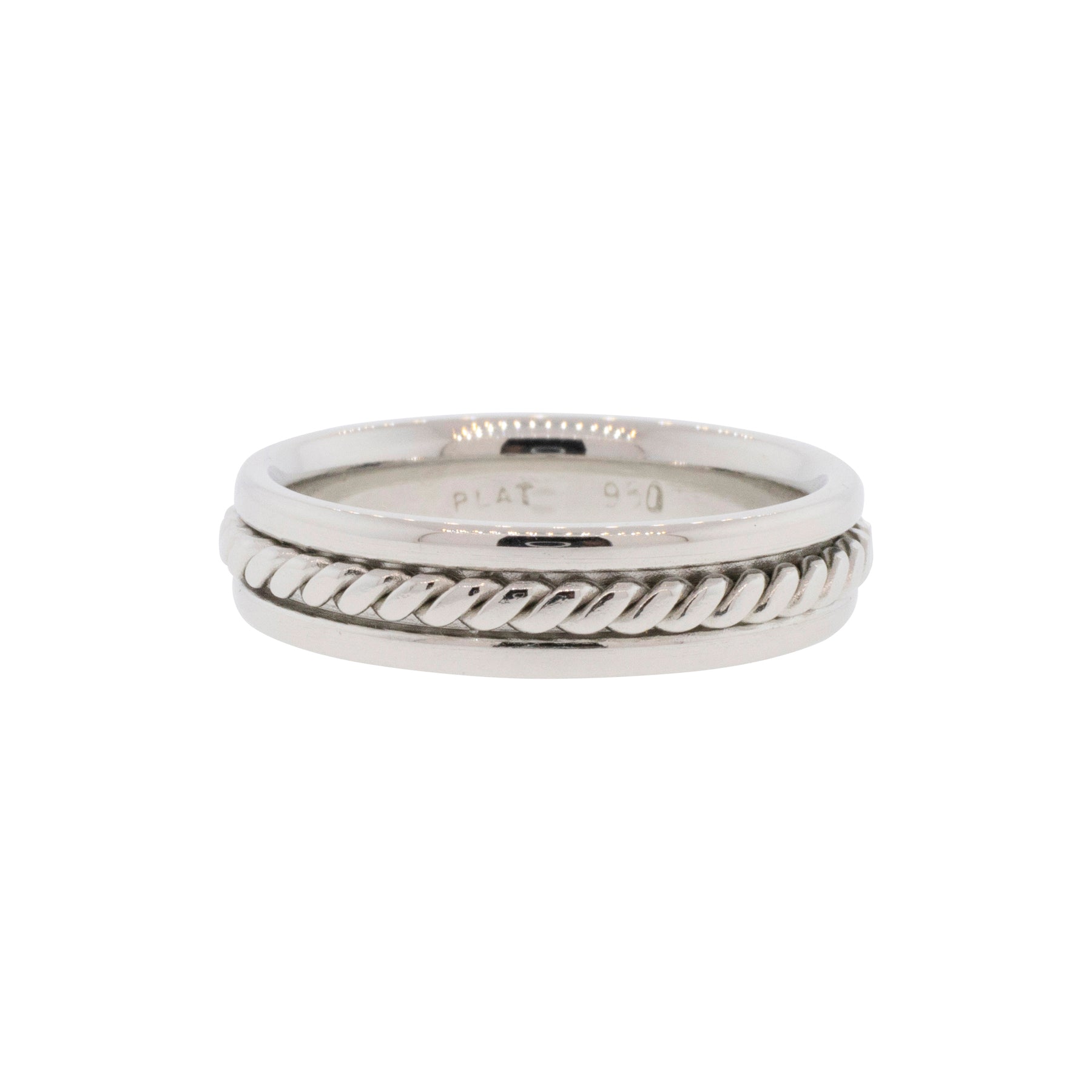 Twisted Rope Platinum Wedding Band