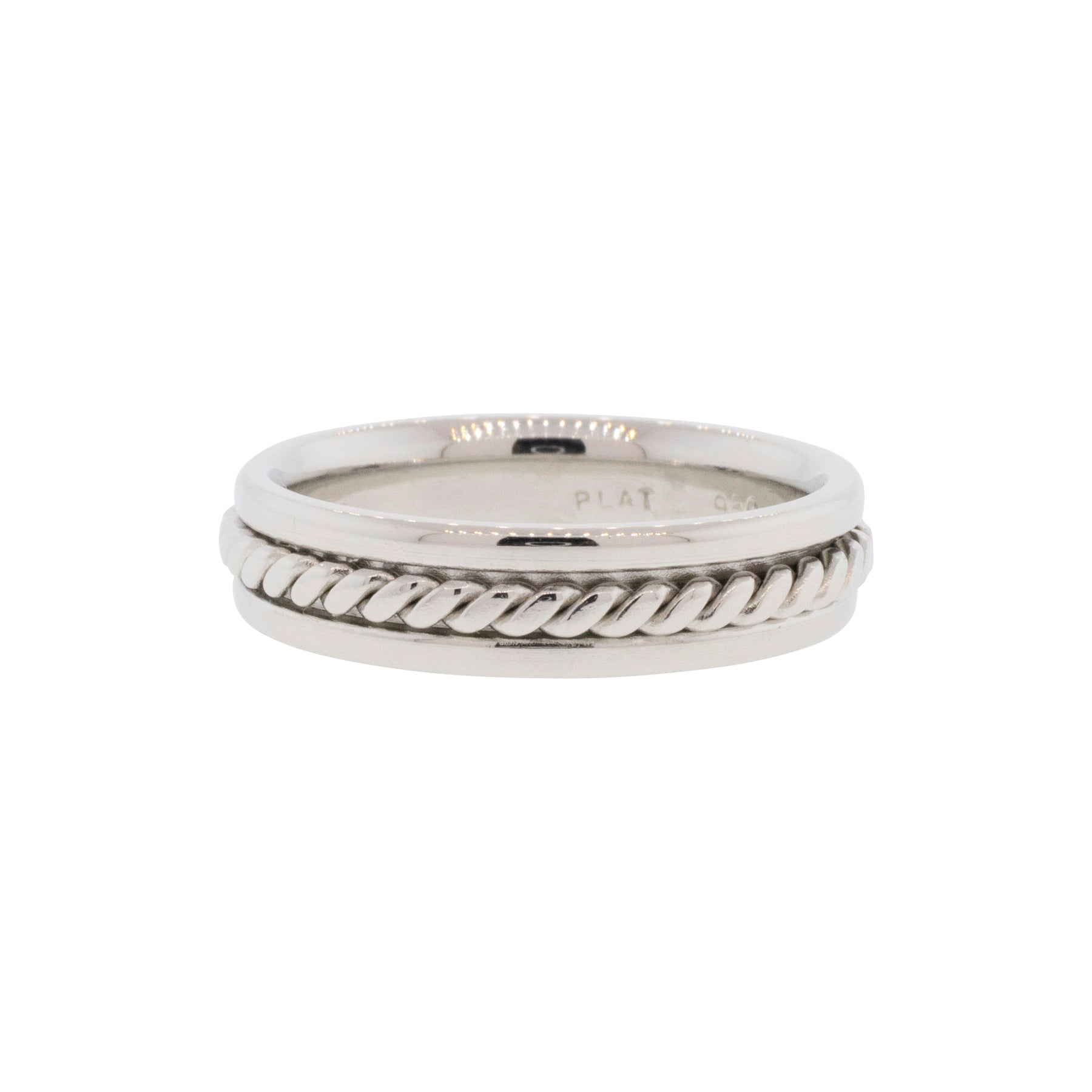 Twisted Rope Platinum Wedding Band