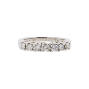 Seven Stone Diamond White Gold Band