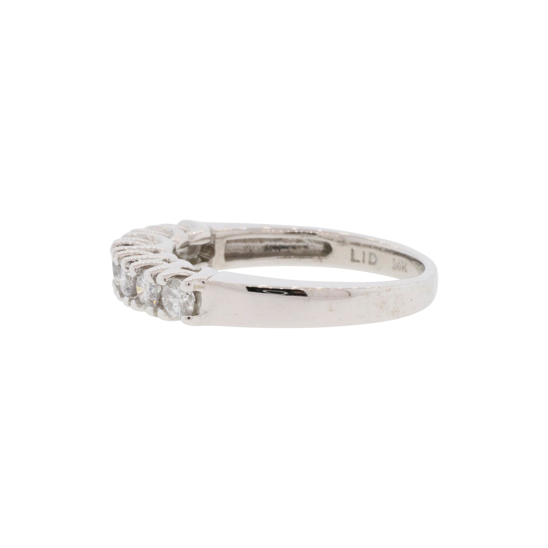 Seven Stone Diamond White Gold Band