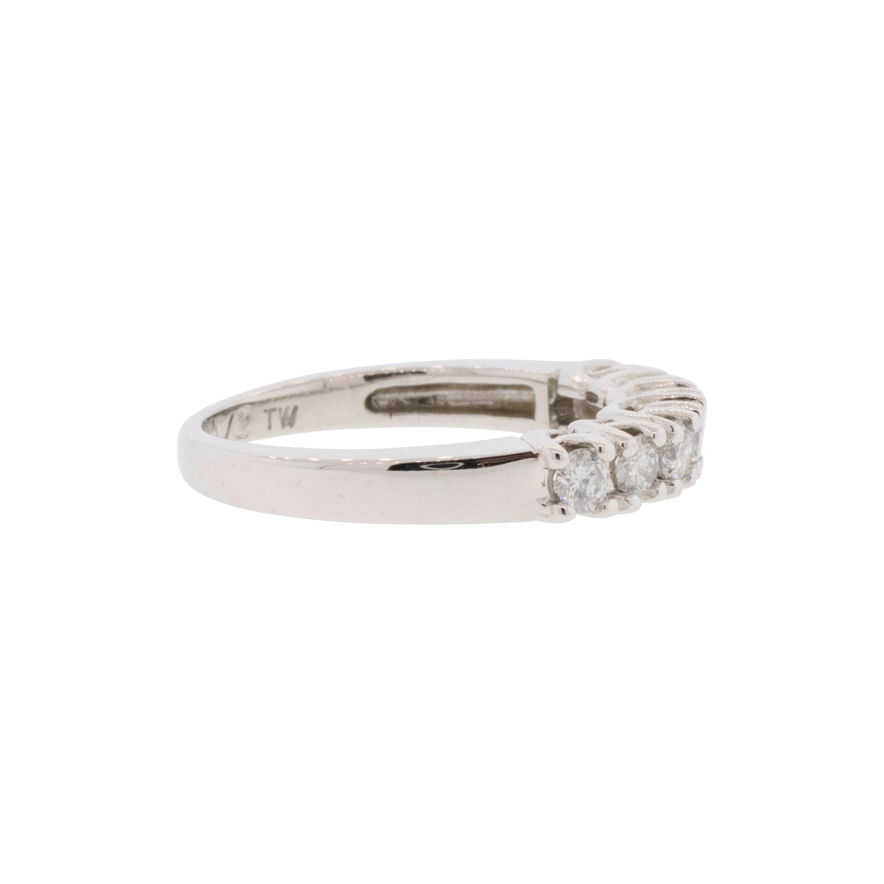 Seven Stone Diamond White Gold Band