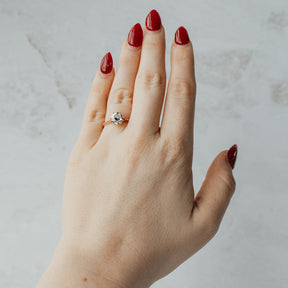 14K Yellow Gold 1.64ct Old European Cut Diamond Solitaire Ring