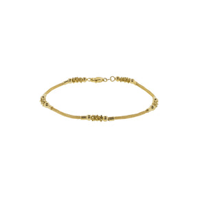 Bead & Mesh 18K Yellow Gold Bracelet