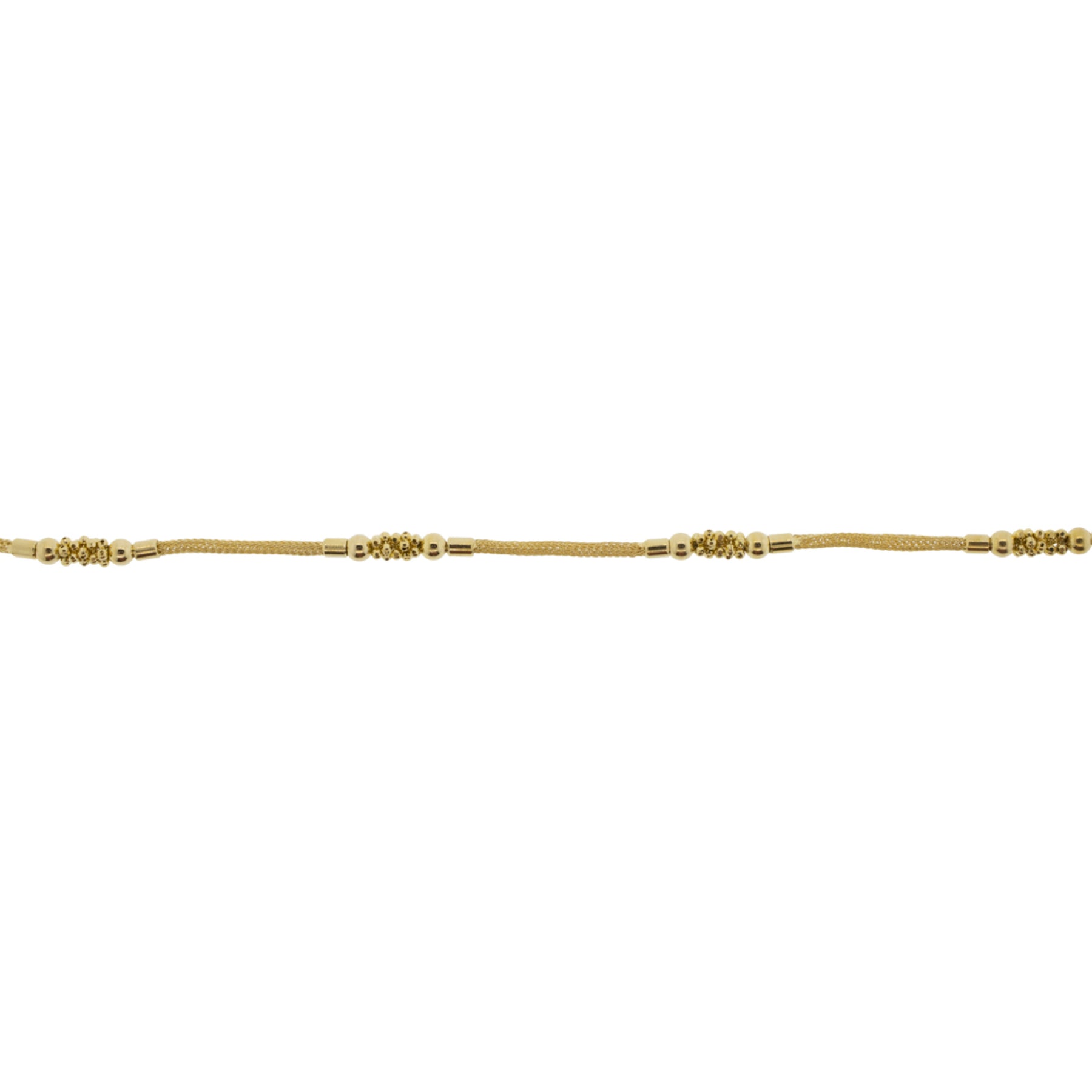 Bead & Mesh 18K Yellow Gold Bracelet