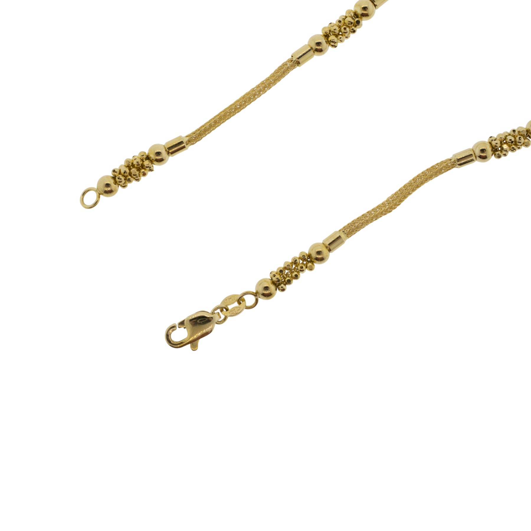 Bead & Mesh 18K Yellow Gold Bracelet