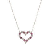 Tiffany & Co. Heart Pink Sapphire and Diamond Necklace