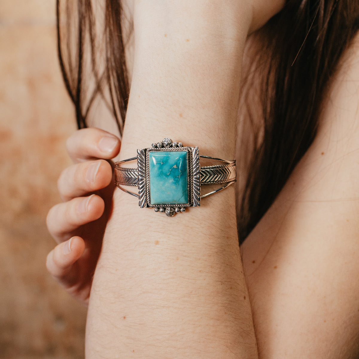 Turquoise and Sterling Silver Cuff Bracelet