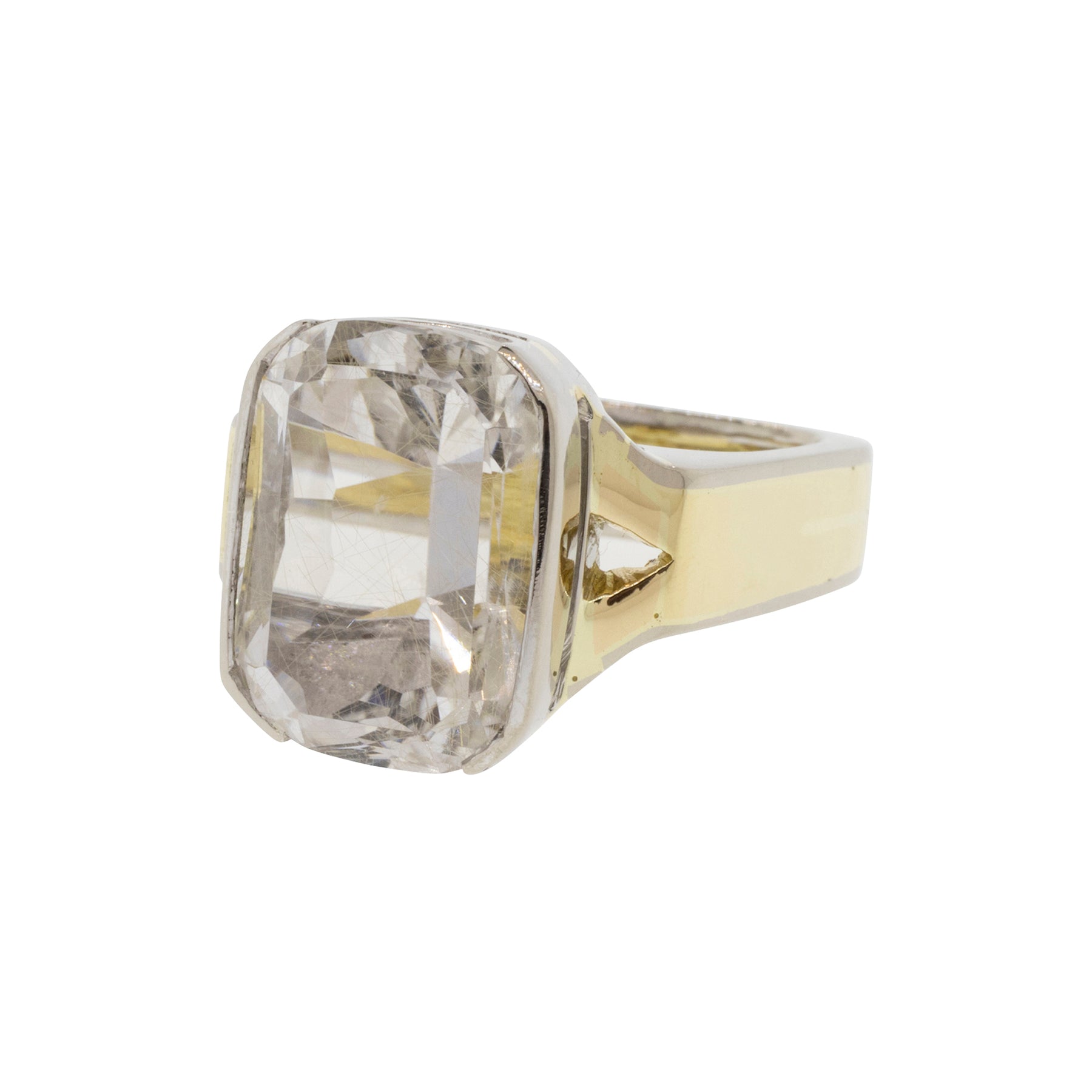 Partial Bezel Rutilated Quartz Ring