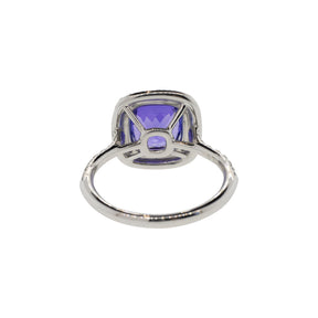 Platinum Tiffany & Co Tanzanite Double Halo Ring