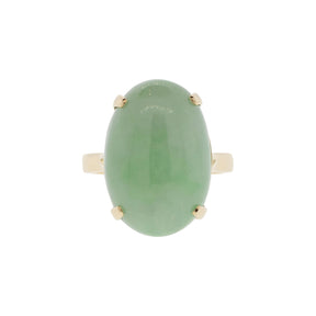 Apple Mottle Cabochon Jade Ring