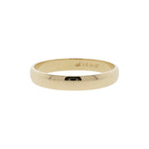 Simple and Classic Half Round Yellow Gold Band