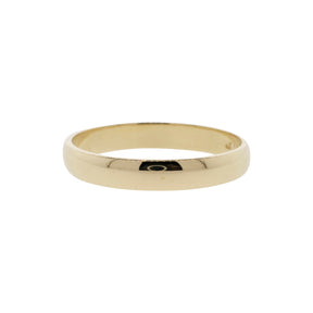 Simple and Classic Half Round Yellow Gold Band